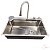 Cuba Gourmet Retangular com Acessórios e Torneira em Aço Inox Escovado 75x46x22cm - Imagem 5