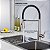 Torneira Gourmet de Cozinha Flexível Misturador Monocomando Inox Escovado Suporte Magnético - Imagem 2