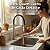 Torneira Gourmet de Cozinha Flexível Misturador Monocomando Inox Escovado Suporte Magnético - Imagem 8