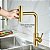 Torneira Gourmet de Cozinha Extensível Misturador Monocomando Dourada Escovada - Imagem 4