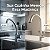 Torneira de Cozinha Gourmet Extensível Misturador Monocomando Curve Inox Escovado - Imagem 6