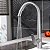 Torneira de Cozinha Gourmet Extensível Misturador Monocomando Curve Inox Escovado - Imagem 4
