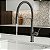 Torneira de Cozinha Gourmet Flexível Misturador Monocomando Premium Dubai Grafite - Imagem 2