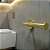 Kit Acessórios Banheiro Lavabo 3 peças Tubular Aço Inox Dourado Escovado - Imagem 4