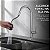 Torneira de Cozinha Gourmet Extensível Monocomando Premium Icon Cromo - Imagem 5