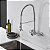 Torneira Cozinha Gourmet Misturador Monocomando de Parede Jet Twin Inox Escovado - Imagem 5