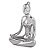 Escultura yoga prata - Imagem 2