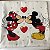 Capa para Almofada sarja minnie e mickey kiss - Imagem 1