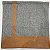 Capa para Almofada de Linho cinza com corino marrom 45cm - Imagem 2