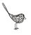 Escultura pássaro em metal preto periquito - Imagem 1