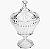 Potiche decorativo com pé de cristal de chumbo santorini - Imagem 2