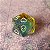 Dado d20 Single - Salva Guarda - Verde e Amarelo - Imagem 1