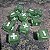 Conjunto de 10 Dados Fate (Fudge Dice) - Verde Metalico - Entrega Imediata - Imagem 1