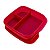 Tupperware Basic Line com Divisórias 550ml Vermelho - Imagem 3