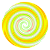 Par Slipmat Feltro Glowtronics 12" | Planetary Swirl com UV Blacklight Ativado - Imagem 1