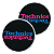 Par Slipmat Feltro Magma 12" Technics MK7 | Azul e Rosa - Imagem 1