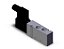 VFS2120-4D-02  VALVULA DIRECIONAL COM VEDACAO METALICA 5/2 VIAS SIMPLES SOLENOIDE 220 VCA ROSCA 1/4 - SERIE VFS                    NCM :  84818092 - Imagem 2