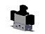 VFS4410-5DZ-04  VALVULA DIRECIONAL COM VEDACAO METALICA 5/3 VIAS DUPLO SOLENOIDE 24 VCC ROSCA 1/2 - SERIE VFS                    NCM :  84818092 - Imagem 1