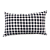 Capa De Almofada Retangular/Baguete - Xadrez Preto - Imagem 1