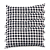 Capa De Almofada Retangular/Baguete - Xadrez Preto - Imagem 3