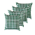 Capa de almofada com zíper - Xadrez Verde - Imagem 3