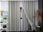 Cortina Linho Gaze com Forro Microfibra - Cinza - Varão - 3,00 L x 1,80 A - Imagem 1