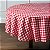 Toalha De Mesa Redonda - Estampa Xadrez Vermelho - Imagem 1