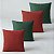Kit 4 Capas De Almofada Natal Linho Rustico - Verde + Vermelho - Imagem 1