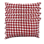 Capa De Almofada Retangular/Baguete - Xadrez Vermelho - Imagem 3