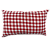 Capa De Almofada Retangular/Baguete - Xadrez Vermelho - Imagem 1