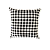 Capa De Almofada Com Zíper - Xadrez Preto - Imagem 1
