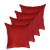 Capa De Almofada Com Zíper - Linho Rústico Vermelho - Imagem 3