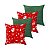 Kit 4 Capas De Almofada Natal Hoho + Linho Rustico Verde - Imagem 1