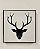 Quadro The Black Deer 31x31 - Urban Arts (Apartamento Decorado com Detalhe) - Imagem 1