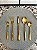 Jogo de Talheres Basic em Inox Dourado - Westwing (Apartamento Decorado) - Imagem 1