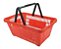 CESTO PARA MERCADO PLASTICO VERMELHO MERCHAN - Imagem 1