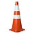 Cone 75cm laranja e branco PVC - Imagem 1