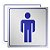 PLACA DE INOX BANHEIRO MASCULINO - Imagem 1