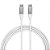 Cabo USB-C para USB-C Hard Cable em Poliéster Branco - iWill - Imagem 1