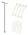 Chave T 10mm / 62cm + 4 Rolete + 4 Tirante Agitador Brastemp - Imagem 1