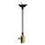 Pendente Industrial Retro Com Interruptor Cor Dourado - Imagem 1