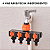 Adaptador Torneira Divisor Jardinagem 1 Entrada 4 Saídas + 4 Engates Rápido Luminolândia - Imagem 2