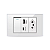Tomada e Interruptor Painel de Vidro Acapabamento Premium com Portas Usb E Tipo C Carregamento Turbo iPhone 15 16 17 - Imagem 1