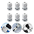 Kit 6 Conector Conexão Prensa Cabos PG7 M12 Nylon IP67 Vedado Caixa de Passagem Painéis Elétricos - Imagem 1