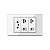 Tomada Simples com 2 USB e Tipo C Turbo Painel De Vidro 4x2 - Imagem 2
