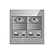 Tomada Dupla com 2 USB e Tipo C Turbo Painel De Vidro 4x4 - Imagem 2