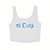 Camiseta top cropped feminino branco e preto The Cure Concert - Imagem 2