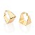 Brinco Argola Quadrado Banhado A Ouro 18k Rommanel - Imagem 1