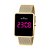 Relógio Digital Led Dourado Retangular Rommanel - Imagem 1