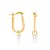 Brinco argola oval com estrela em rhodium Rommanel - Imagem 3